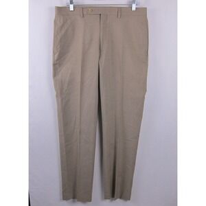 Lauren Ralph Lauren Dress Pants 33x32 Cream Khaki Straight Flat Front